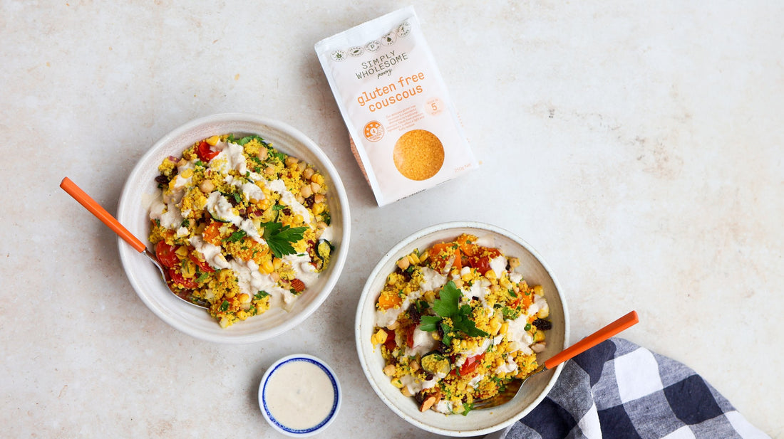 Gluten-Free Couscous, Roasted Vegetable & Currant Salad 