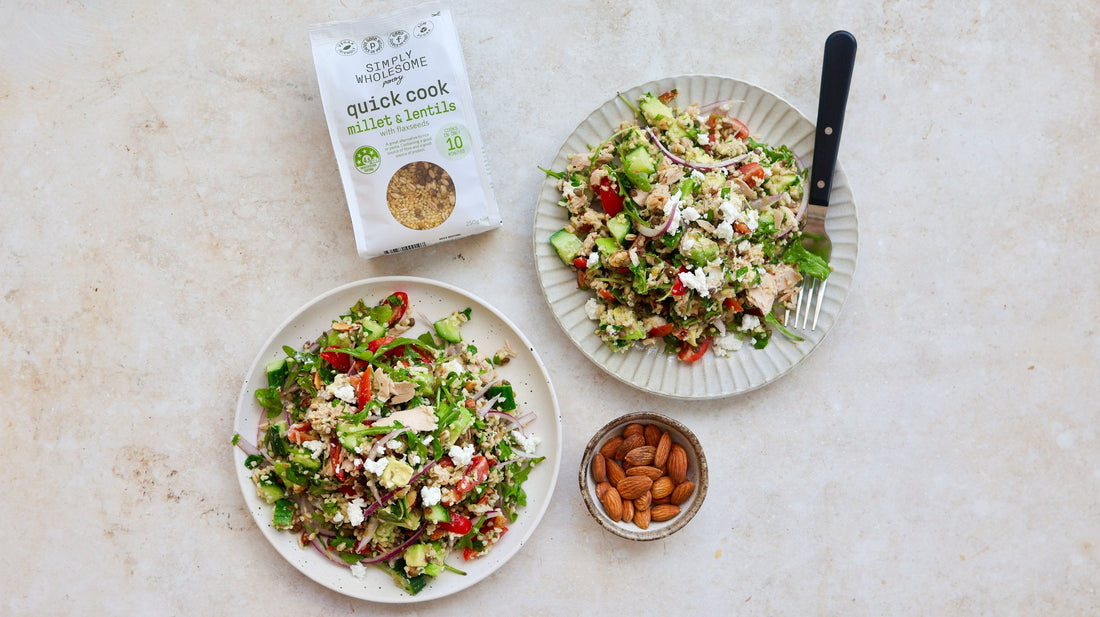 Tuna, Millet, Rocket & Goats Cheese Salad