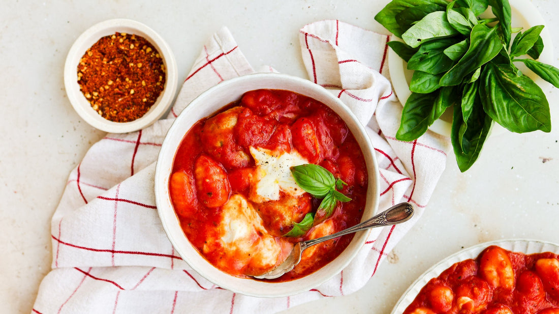 Chicken Meatballs with Tomato Gnocchi