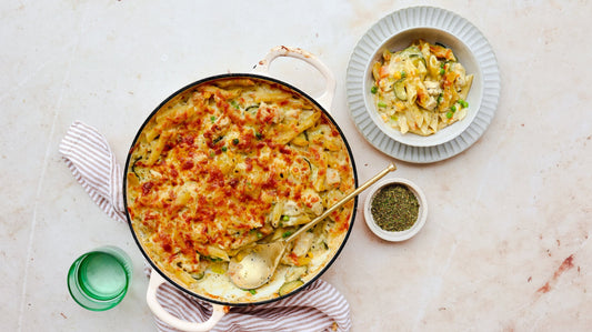 Creamy Chicken and Zucchini Penne Bake