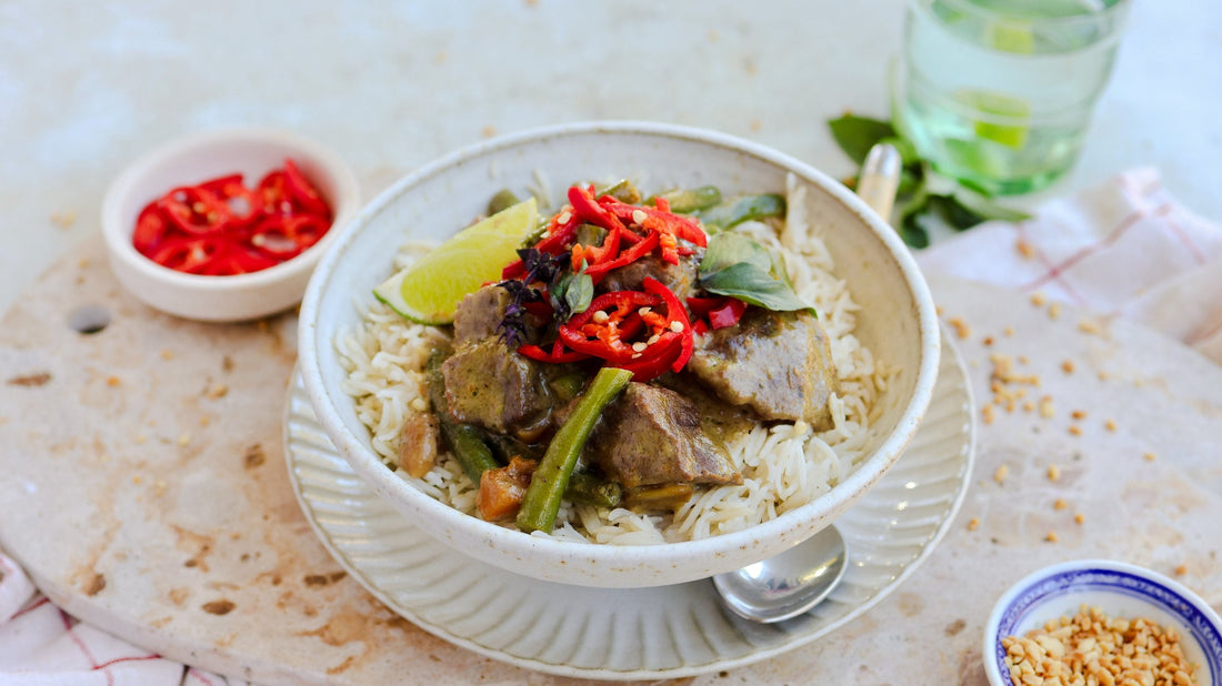 Effortless One Pot Green Lemongrass Beef Curry