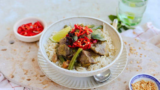 Effortless One Pot Green Lemongrass Beef Curry