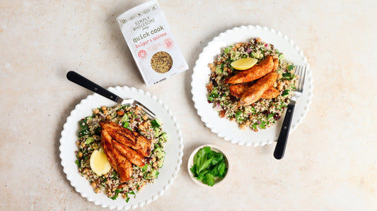 Moroccan Pan-fried Chicken with Bulgur Salad