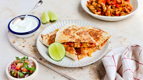 Mexican Chicken and Capsicum Quesadillas