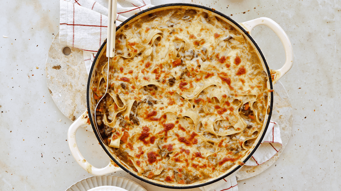 One Pan Creamy Beef Pappardelle