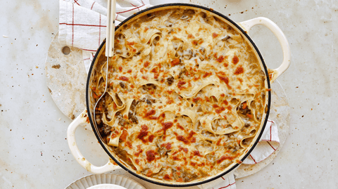 One Pan Creamy Beef Pappardelle