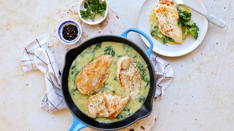One Pan Creamy Garlic Chicken