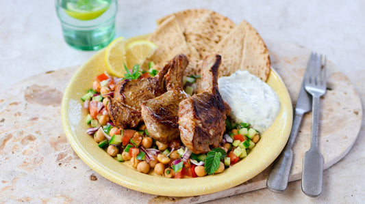 Spiced Lamb Cutlets with Chilli Mint Salsa