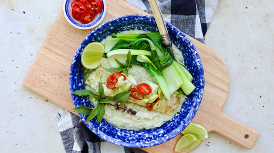 Thai Green Fish Parcels with Coconut Rice