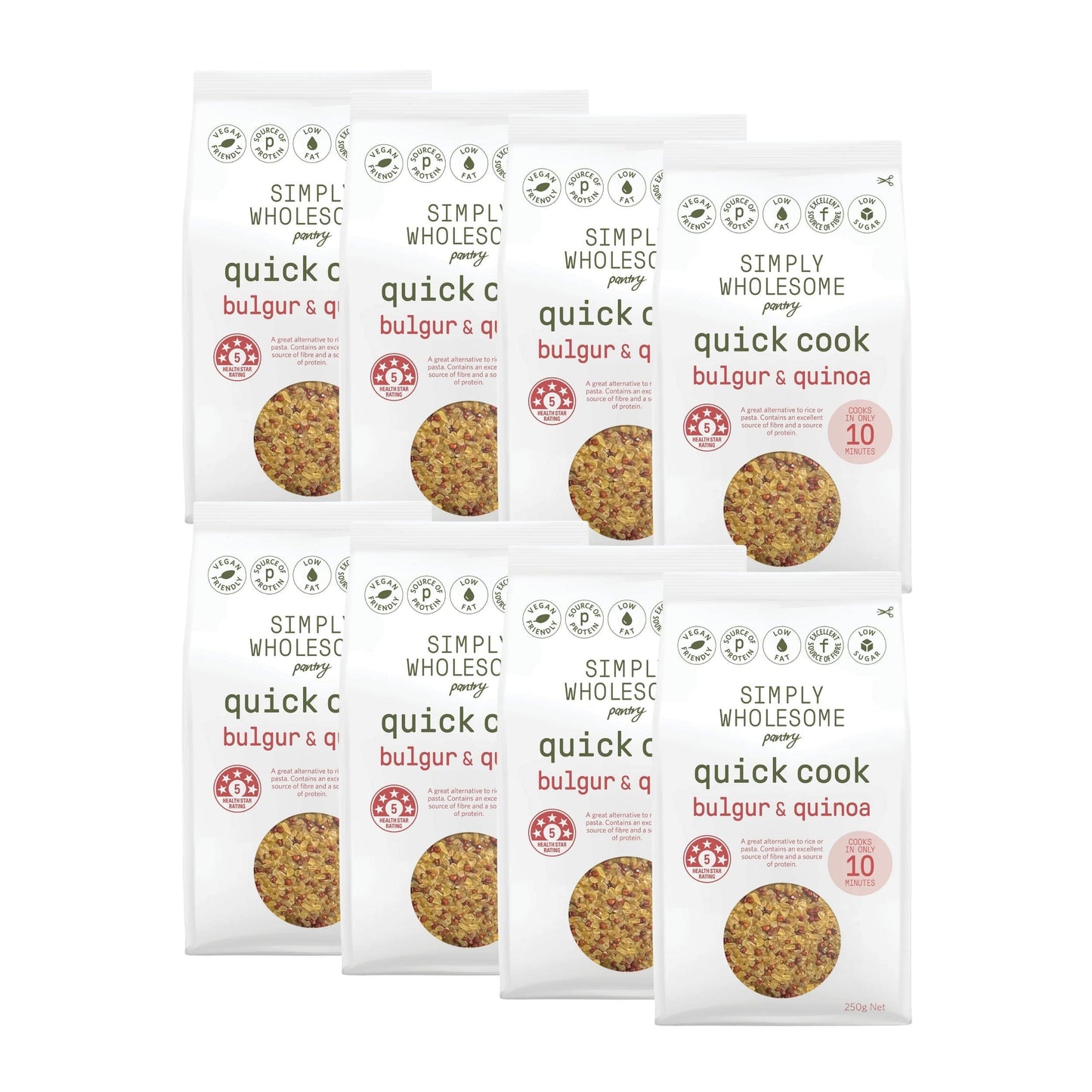 Quick Cook Grains Bulgur & Quinoa - 8 Pack Bundle