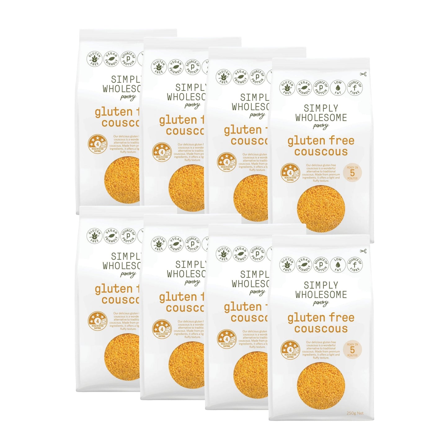 Quick Cook Grains Gluten Free Couscous - 8 Pack Bundle