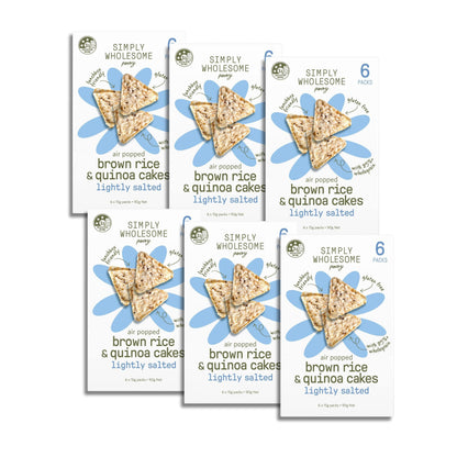 Air Popped Rice & Quinoa Cakes Lightly Salted - 6 Pack Bundle