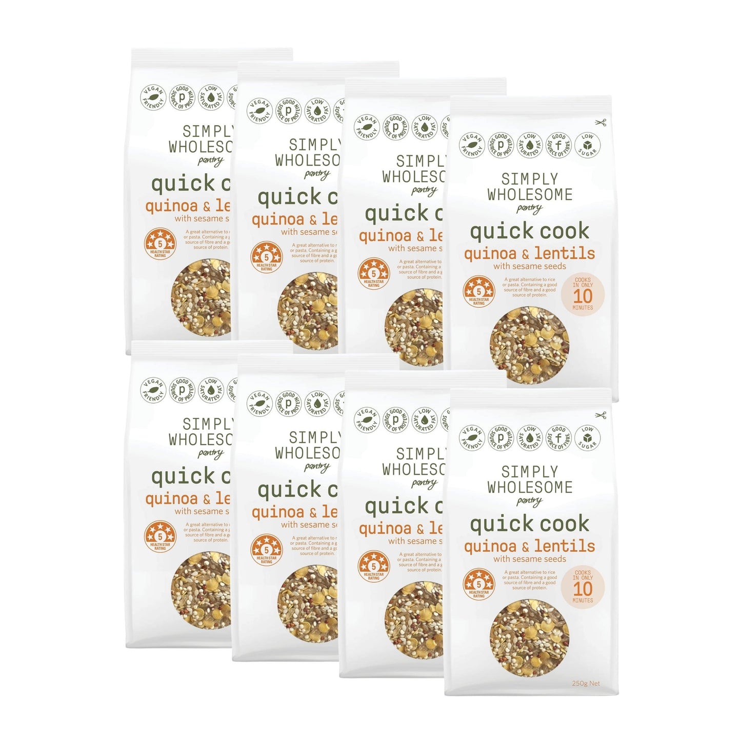 Quick Cook Grains Quinoa & Lentils - 8 Pack Bundle