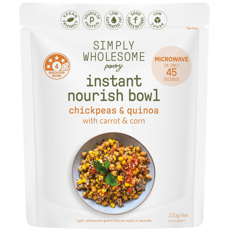 Chickpeas & Quinoa with Carrot & Corn Nourish Bowl