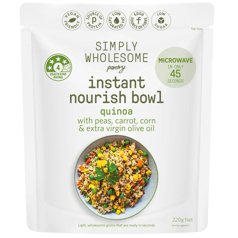 Quinoa with Peas, Carrot, Corn Nourish Bowl