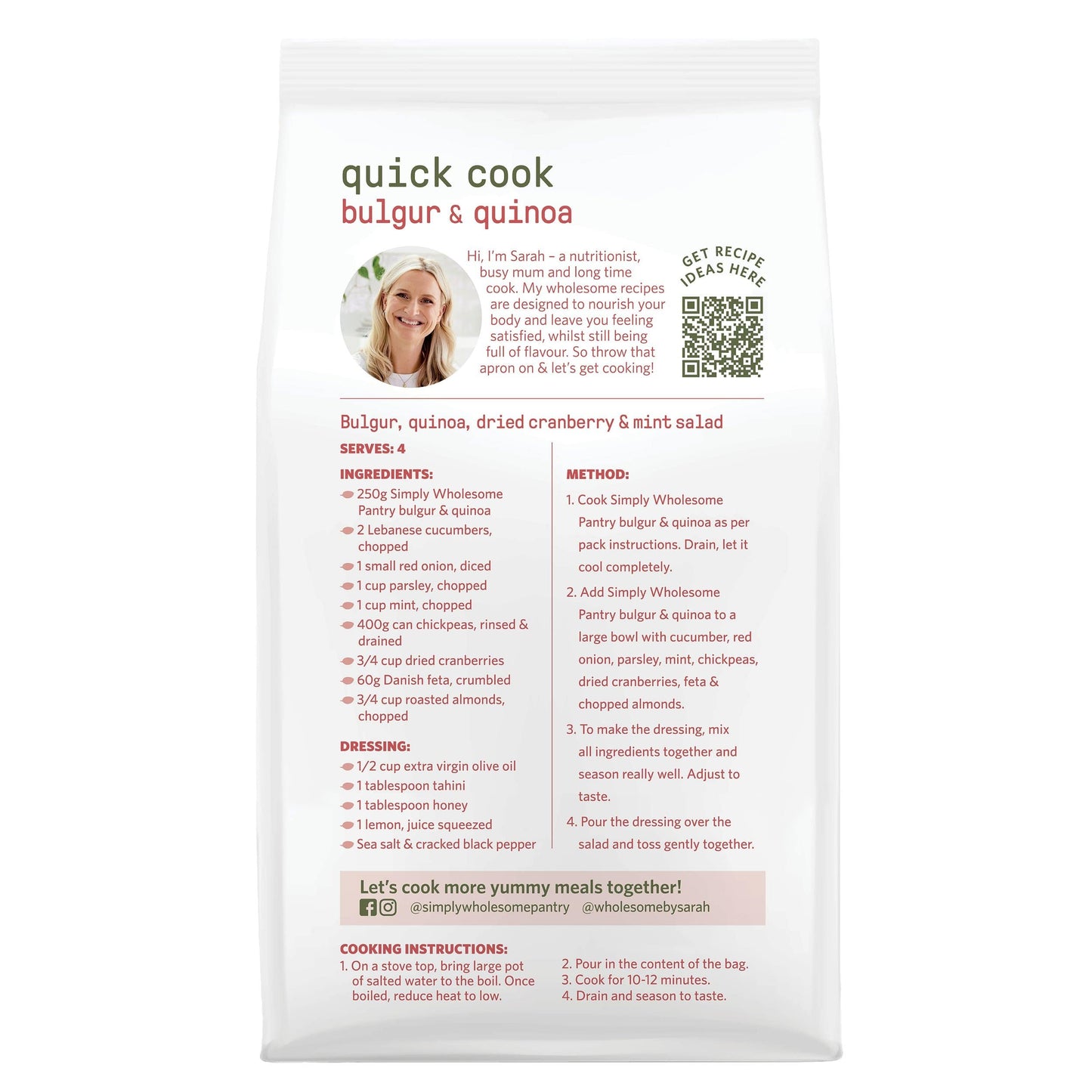 Quick Cook Grains Bulgur & Quinoa - 8 Pack Bundle