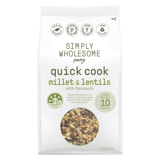 Quick Cook Grains Millet & Lentils- 8 Pack Bundle