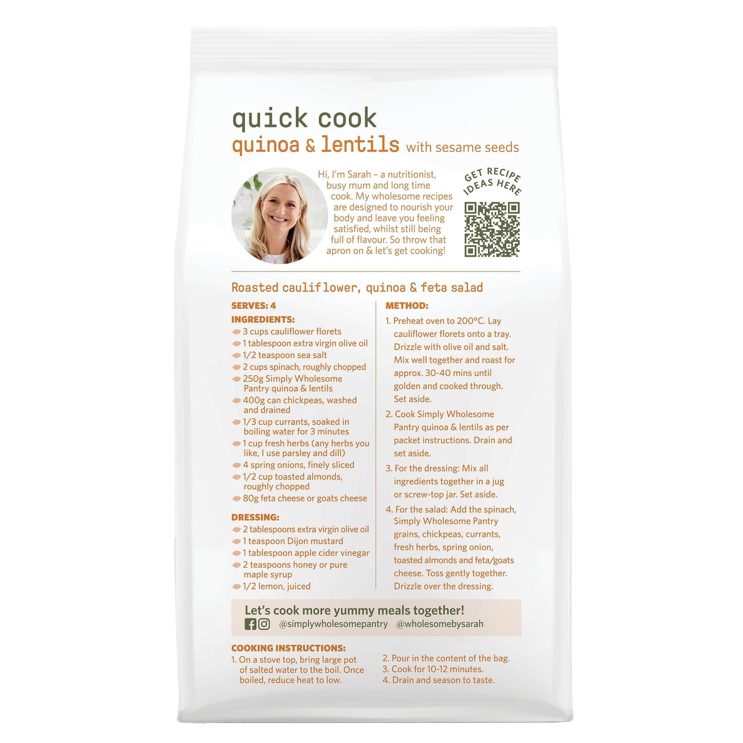 Quick Cook Grains Quinoa & Lentils - 8 Pack Bundle