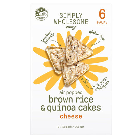 Cheese Air Popped Rice & Quinoa Cakes