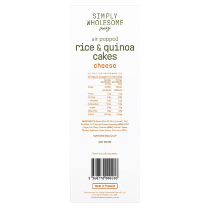 Air Popped Rice & Quinoa Cakes Cheese - 6 Pack Bundle