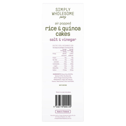 Air Popped Rice & Quinoa Cakes Salt & Vinegar - 6 Pack Bundle