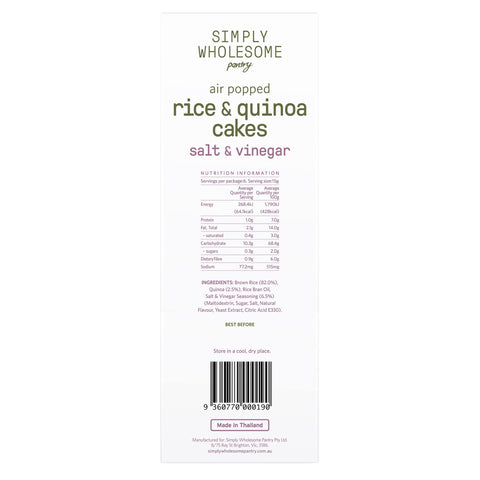 Salt & Vinegar Air Popped Rice & Quinoa Cakes
