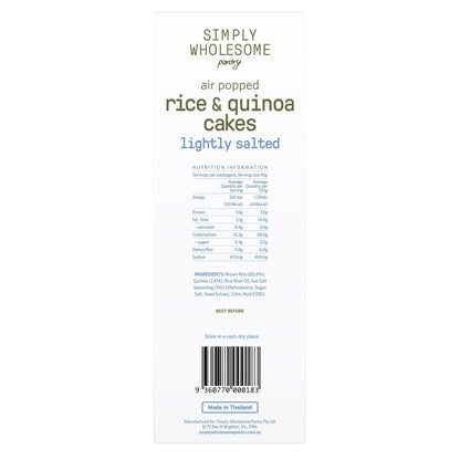 Air Popped Rice & Quinoa Cakes Lightly Salted - 6 Pack Bundle